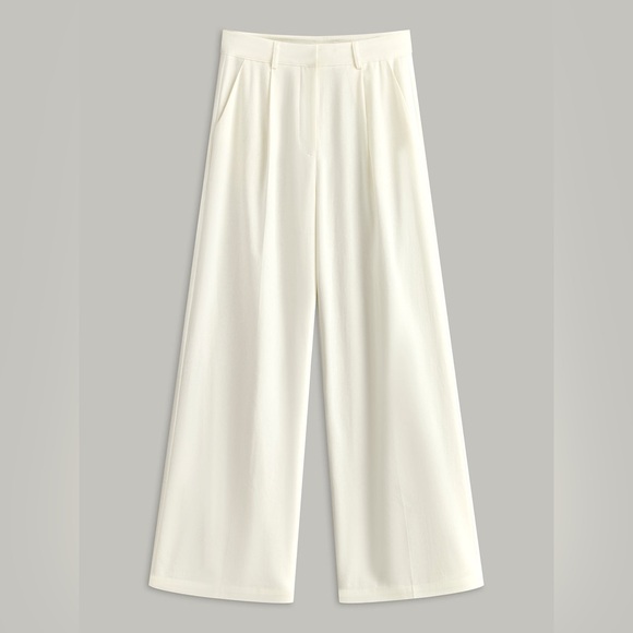 Commense Cream Pleated Trousers - Size M - Picture 5 of 10